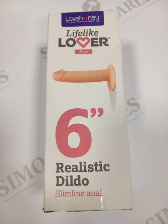 BOXED LOVE HONEY LIFELIKE LOVER BASIC 6" REALISTIC DILDO SLIMLINE ANAL