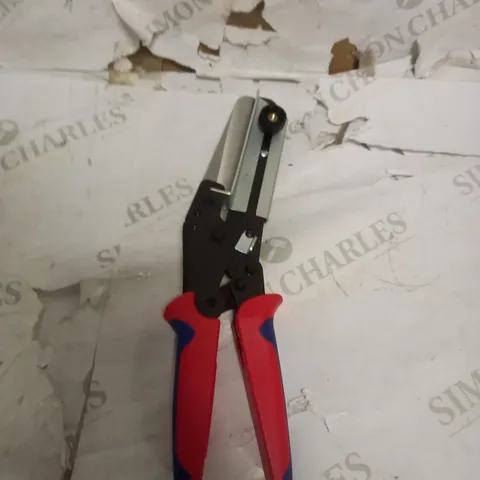 KNIPEX VINYL SHEARS ALSO FOR CABLE DUCTS BURNISHED, WITH MULTI-COMPONENT GRIPS 