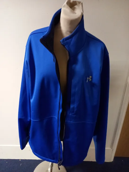 UNDER ARMOUR LOOSE BLUE FLEECE JACKET IN BLUE - XL