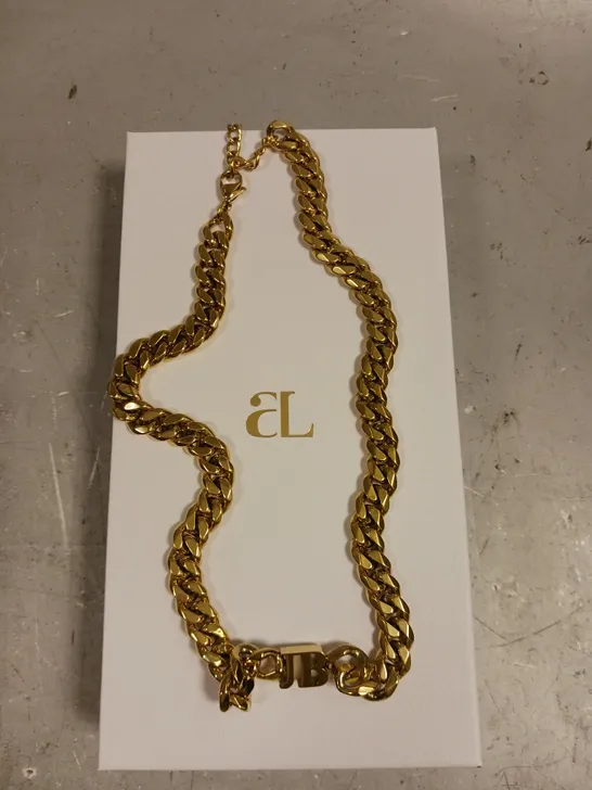 ABBOTT LYON PERSONALISED 'JB' CHAIN LINK NECKLACE 