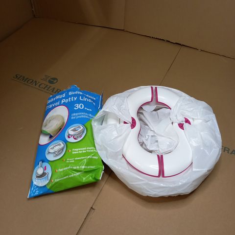 TRAVEL POTTY LINERS AND PORTABLE POTTY
