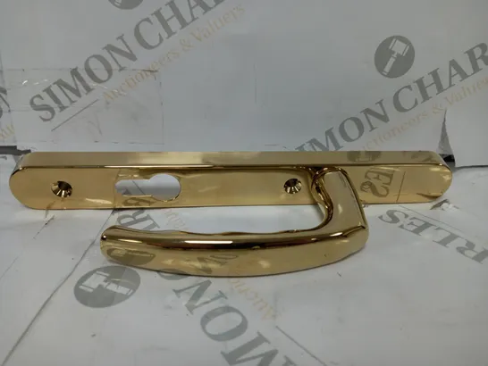 HOPPE ATLANTA DOOR HANDLE SET ON NARROW BACKPLATE - BRASS COLOURED