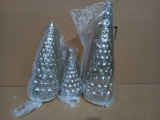 ALISON CORK SET OF MERCURY GLASS TREES