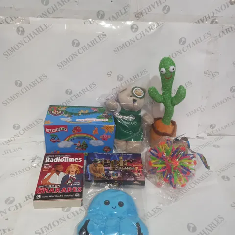 QUANTITY OF ASSORTED TOYS TO INCLUDE MODELING CLAY, TEDDY BEARS AND DRESSING UP COSTUMES