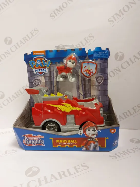 BRAND NEW PAW PATROL RESCUE KNIGHTS MARSHALL DELUXE VEHICLE 