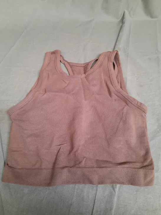 GYMSHARK RIBBED COTTON SEAMLESS BODY FIT TANK TOP - SMALL