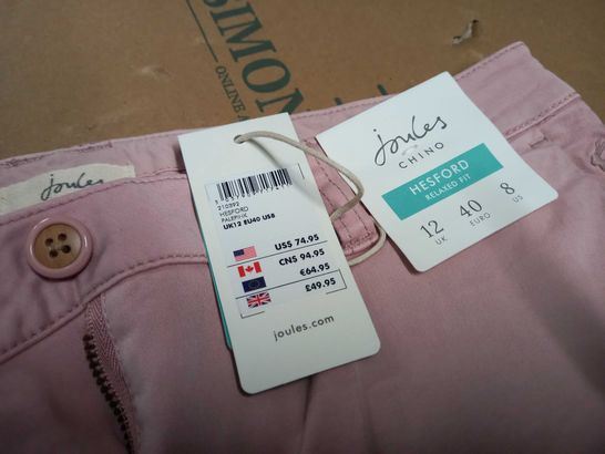 JOULES CHINO HESFORD RELAXED FIT TROUSERS IN LIGHT PINK - 12