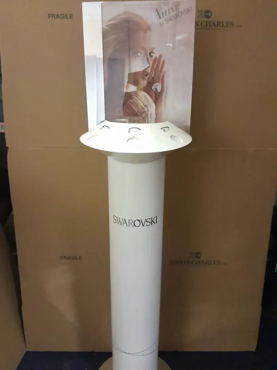 3 X BOXED SWAROVSKI CRYSTAL AURA BRANDED PRESENTATION STANDS - COLLECTION ONLY 