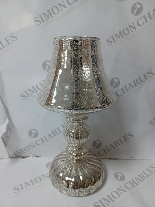 HOME REFLECTIONS PRE-LIT LED MERCURY GLASS LAMP SILVER