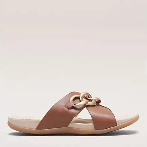 STRIVE PALM LINK SLIDE SANDAL TAN SIZE 6