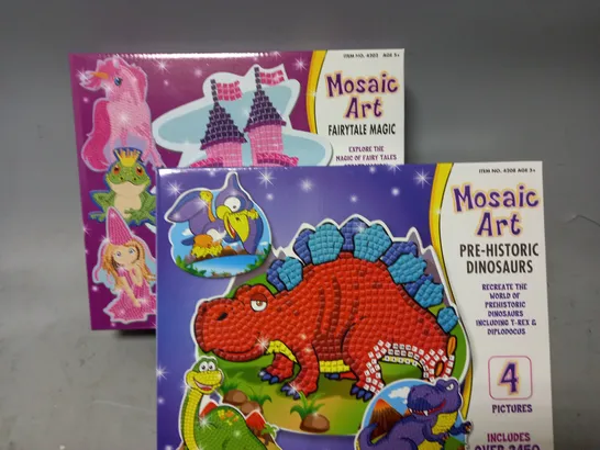 LOT OF 6 MOSAIC ART KIDS CRAFT SETS - 2 DESIGNS