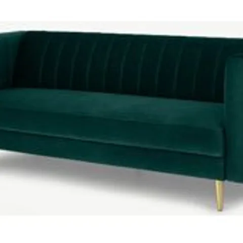 BRAND NEW BOXED MADE AMICIE TEAL BLUE VELVET SOFA BED(2 BOXES)
