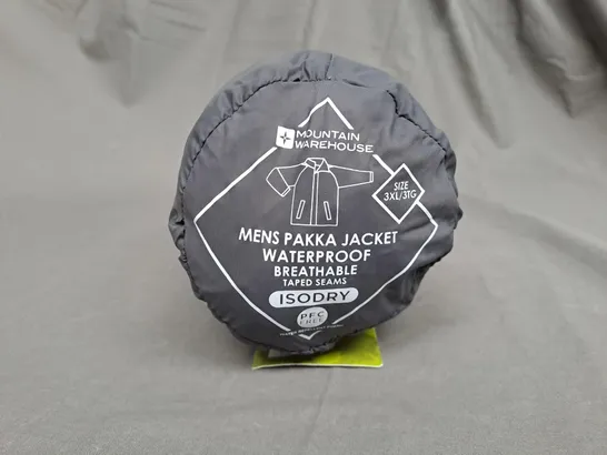 MOUNTAIN WAREHOUSE MENS PAKKA JACKET WATERPROOF BREATHABLE - 3XL