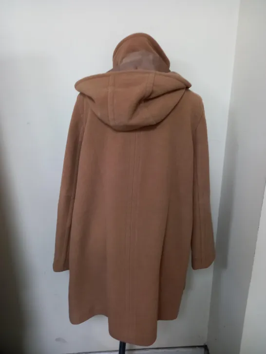 LAURA ASHLEY UK 12 BROWN LONG COAT 