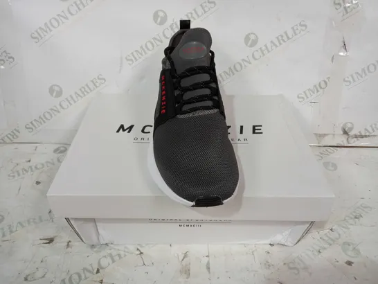 BOXED PAIR OF MCKENZIE TRAINERS IN GREY/BLACK UK SIZE 7