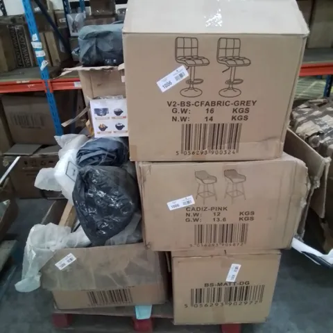 PALLET CONTAINING VARIOUS FURNITURE PARTS AND INCOMPLETE CHAIR SETS ETC.