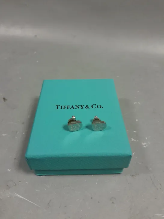 TIFFANY & CO HEART STUD EARRINGS 