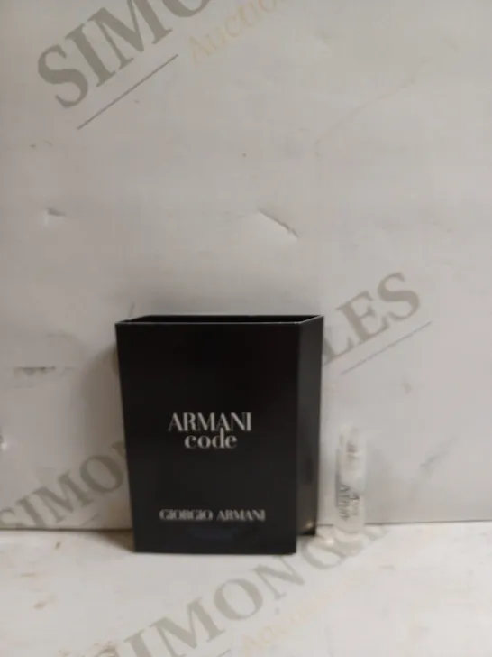 LOT OF APPROX 120 X 1.2ML ARMANI CODE EAU DE TOILETTE POUR HOMME PARFUM SAMPLES 