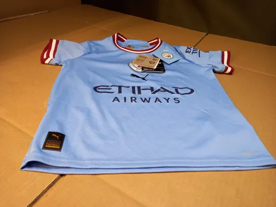 MANCHESTER CITY F.C JNR JERSEY/TOP - AGE 7/8YRS