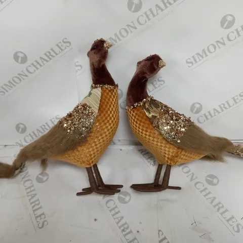 ALISON CORK SET OF 2 VINTAGE STYLE PHEASANTS