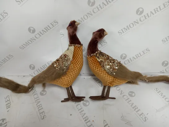 ALISON CORK SET OF 2 VINTAGE STYLE PHEASANTS