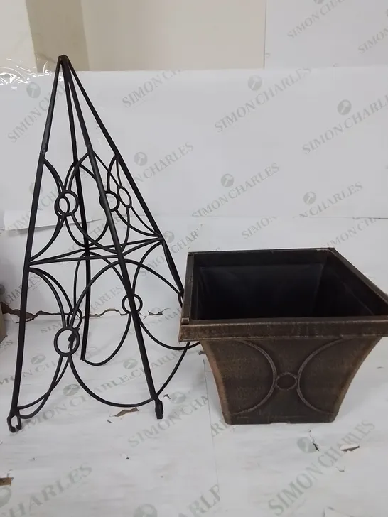 ECLIPSE PLANTER & CAGE TRELLIS RRP £19.99