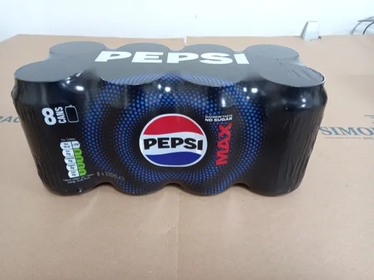 LOT OF 8 CANS OF PEPSI MAX 330ML