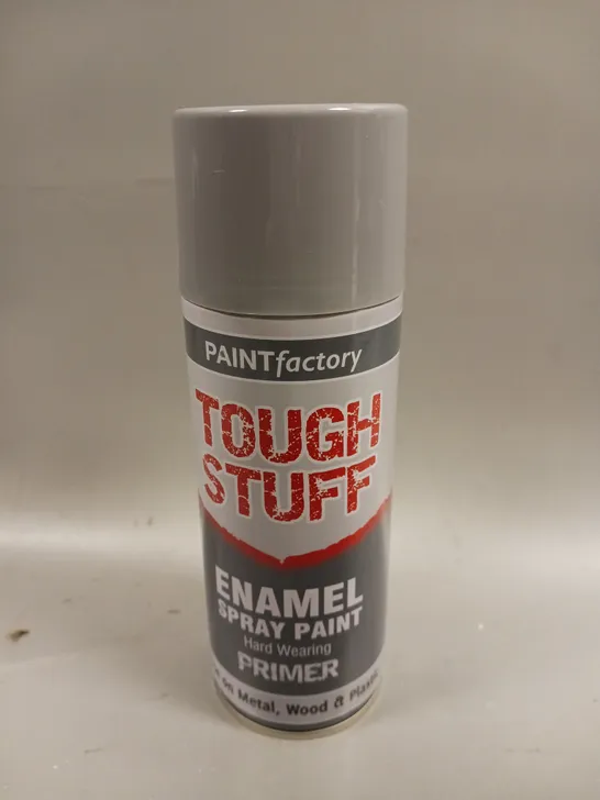 12 X PAINT FACTORY TOUGH STUFF ENAMEL SPRAY PAINT PRIMER - COLLECTION ONLY 