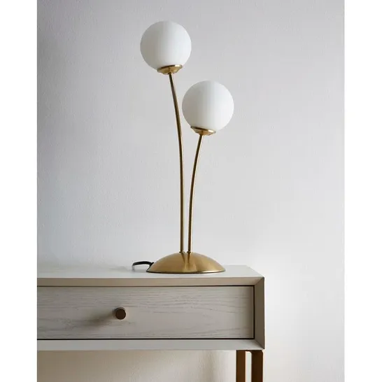 BOXED MABEL SATIN BRASS TABLE LAMP 