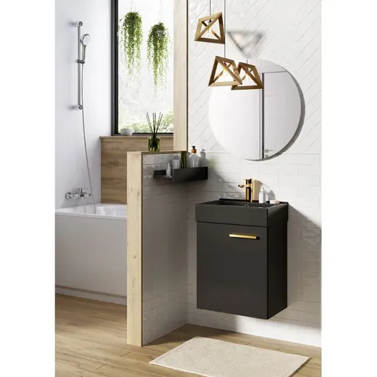 BOXED DUBEM 450MM WALL HUNG SINGLE VANITY (1 BOX)