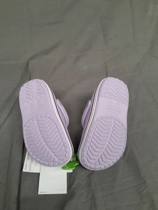 UNBOXED PAIR OF CROCBAND CLOG 1 LAVENDER SIZE UK C10