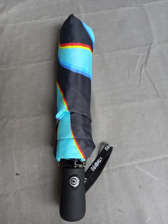 ODDBALLS POP UMBRELLA IN BLACK/TURQUOISE