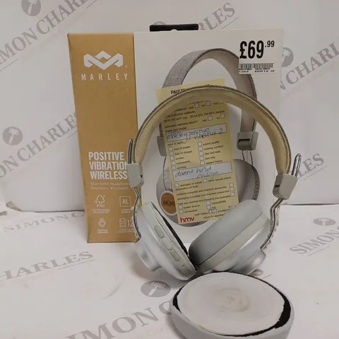 BOXED HOUSE OF MARLEY POSITIVE VIBRATIONS 2 WIRELESS BLUETOOTH HEADPHONES