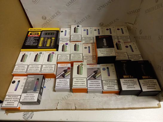 LOT OF APPROXIMATELY 20 E-CIGARATTES TO INCLUDE ASPIRE FLEXUS, GEEKVAPE Z50 ETC.