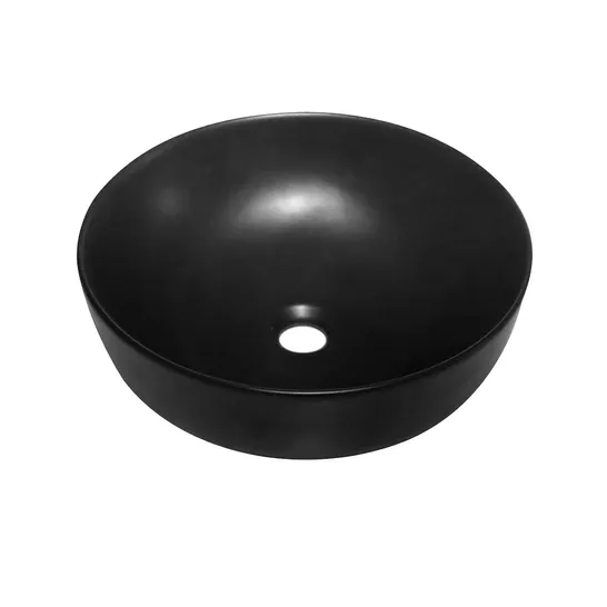 BOXED CERAMIC CIRCULAR COUNTERTOP BASIN BLACK