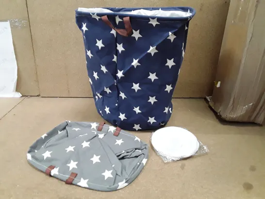 BOX CONTAINING 12 PAIRS OF LAUNDRY BASKETS