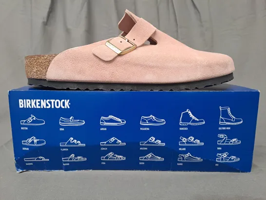 BOXED PAIR OF BIRKENSTOCK BOSTON BS SHOES IN LIGHT ROSE UK SIZE 10.5