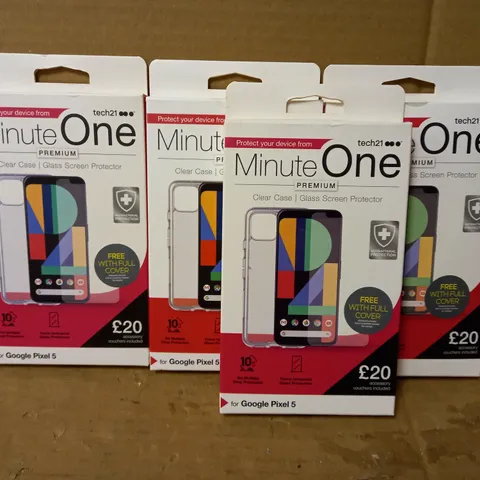 LOT OF 4 MINUTE ONE CLEAR CASES FOR GOOGLE PIXEL 5