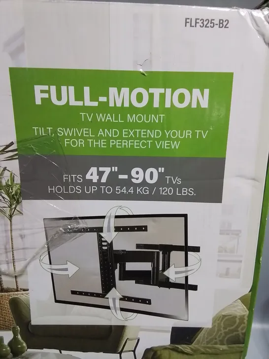 BOXED SANUS FLF325-B2 FULL MOTION 47-90" TV BRACKET RRP £129.99