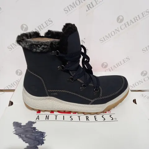 BOXED RIEKER ANTISTRESS NAVY BLUE HIKING BOOT - SIZE 6 1/2