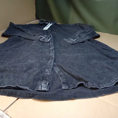 NOISY MAY BLACK DENIM SHIRT STYLE DRESS - SMALL