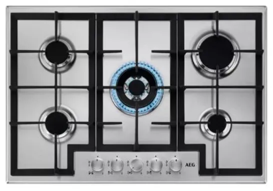 AEG INTEGRATED 74cm GAS HOB STAINLESS STEEL Model HGB75400SM RRP £375