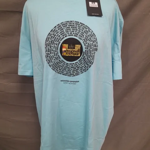 WEEKEND OFFENDER RESURECTION BLUE T-SHIRT - XL