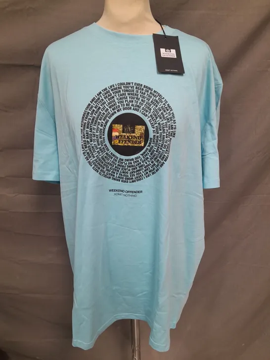 WEEKEND OFFENDER RESURECTION BLUE T-SHIRT - XL