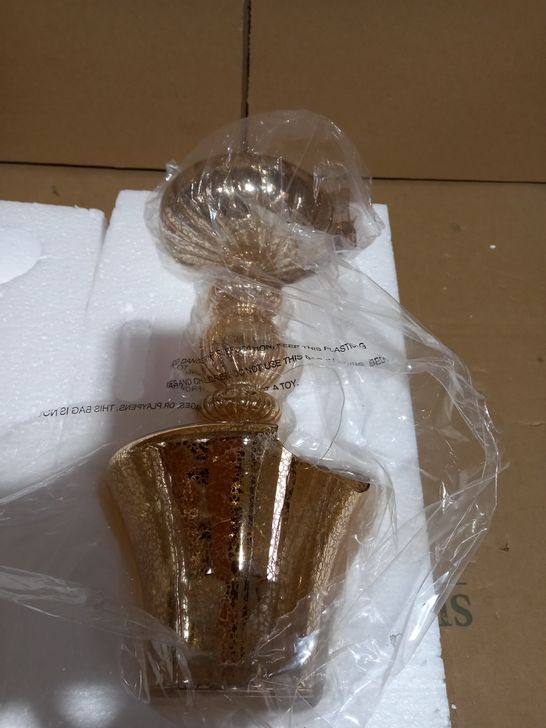 HOME REFLECTIONS PRE-LIT LED MERCURY GLASS LAMP GOLD