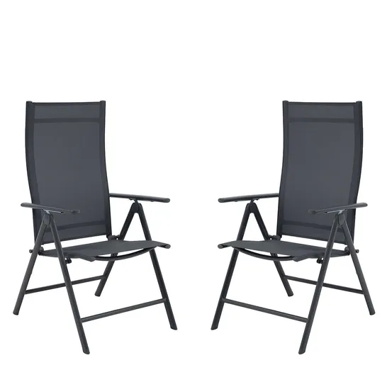 BOXED LOUNGE SET OF 2 FOLDING RECLINERS - BLUE