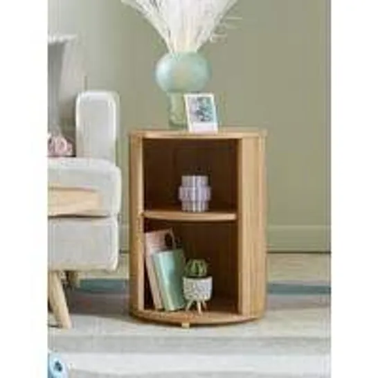 BOXED CARINA SIDE TABLE - OAK COLOUR (COLLECTION ONLY) RRP £99