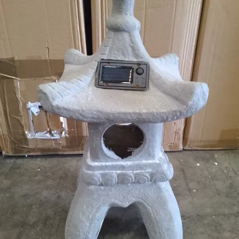 BOXED CERAMIC LED SOLAR PAGODA ORNAMENT