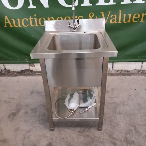 STAINLESS STEEL WASH UNIT WITH MIXER TAP