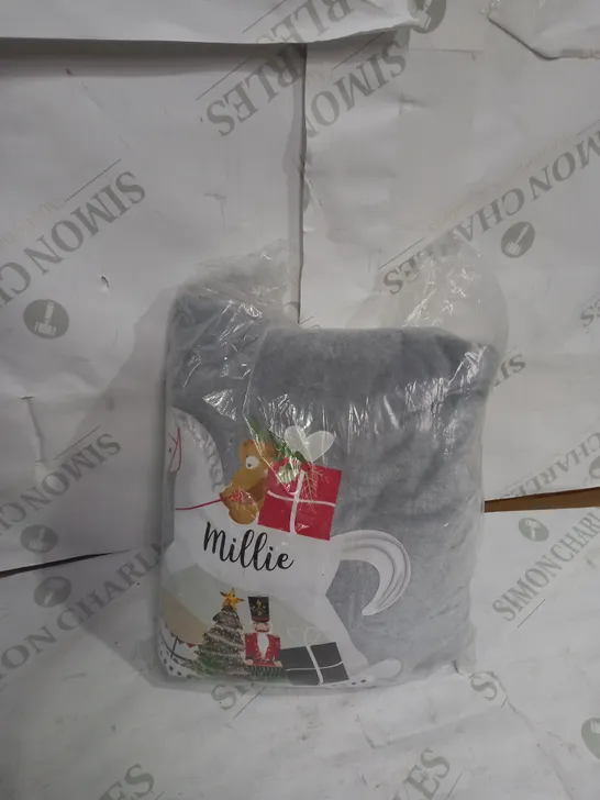 PERSONALISED GREY ROCKING HORSE CHRISTMAS SACK RRP £20